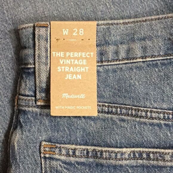 NEW Madewell Perfect Vintage Straight Jean in Hoye‎ Wash, 28, NC331 - Picture 9 of 13